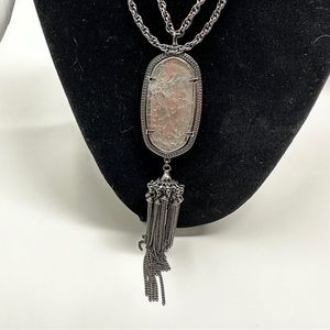 Kendra Scott Rayne Necklace Gunmetal